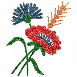 Flowers And Tree Embroidery Design 4 Flowers And Tree Embroidery Design 4